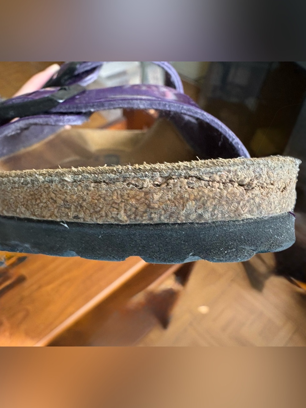 Birkenstock 42 Patent Plum Purple Arizona Sandals - Picture 11 of 14